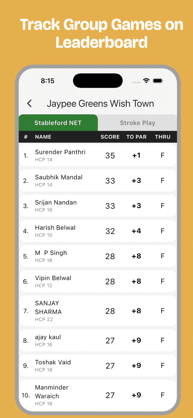 Group Games and Tournaments